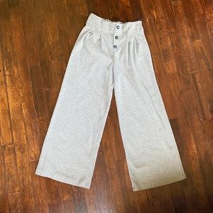 ZARA pleated elastic waistband knit pants